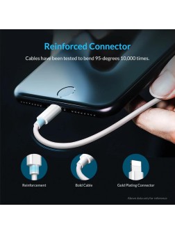 Cablu de date incarcare Apple - pentru iPad, iPod, iPhone 5, 5S , 5 C, SE, 6, 6S, 6s Plus ,7, 7 Plus, 8, 8 Plus, X White 